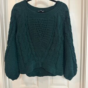Express dark green Cable Knit Sweater